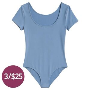SO • Seamless Scoop Neck Bodysuit • Light Blue • Size L (Juniors)